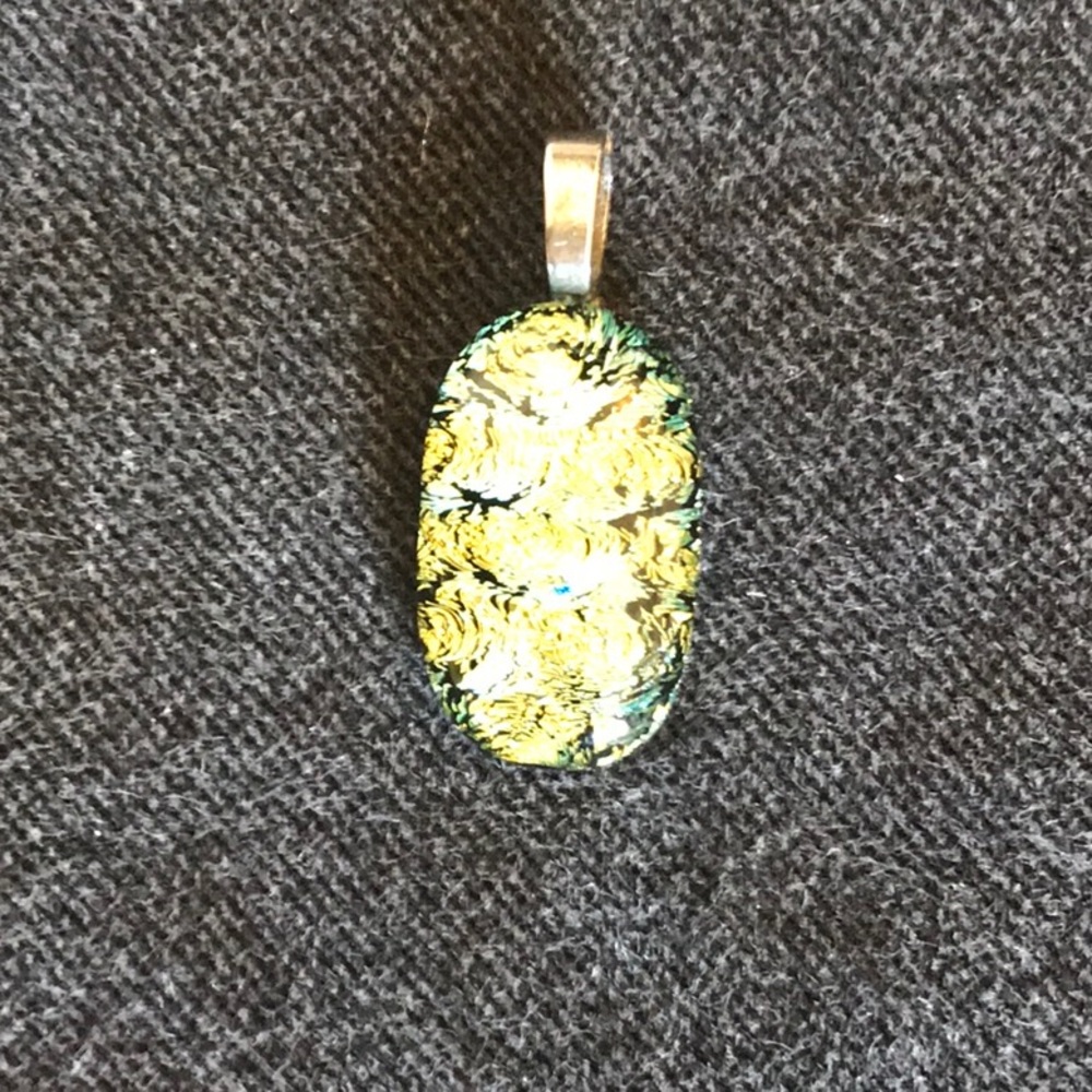 Handmade fusion glass pendant